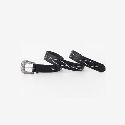 PU Leather Rhinestone Belt - Munsieur