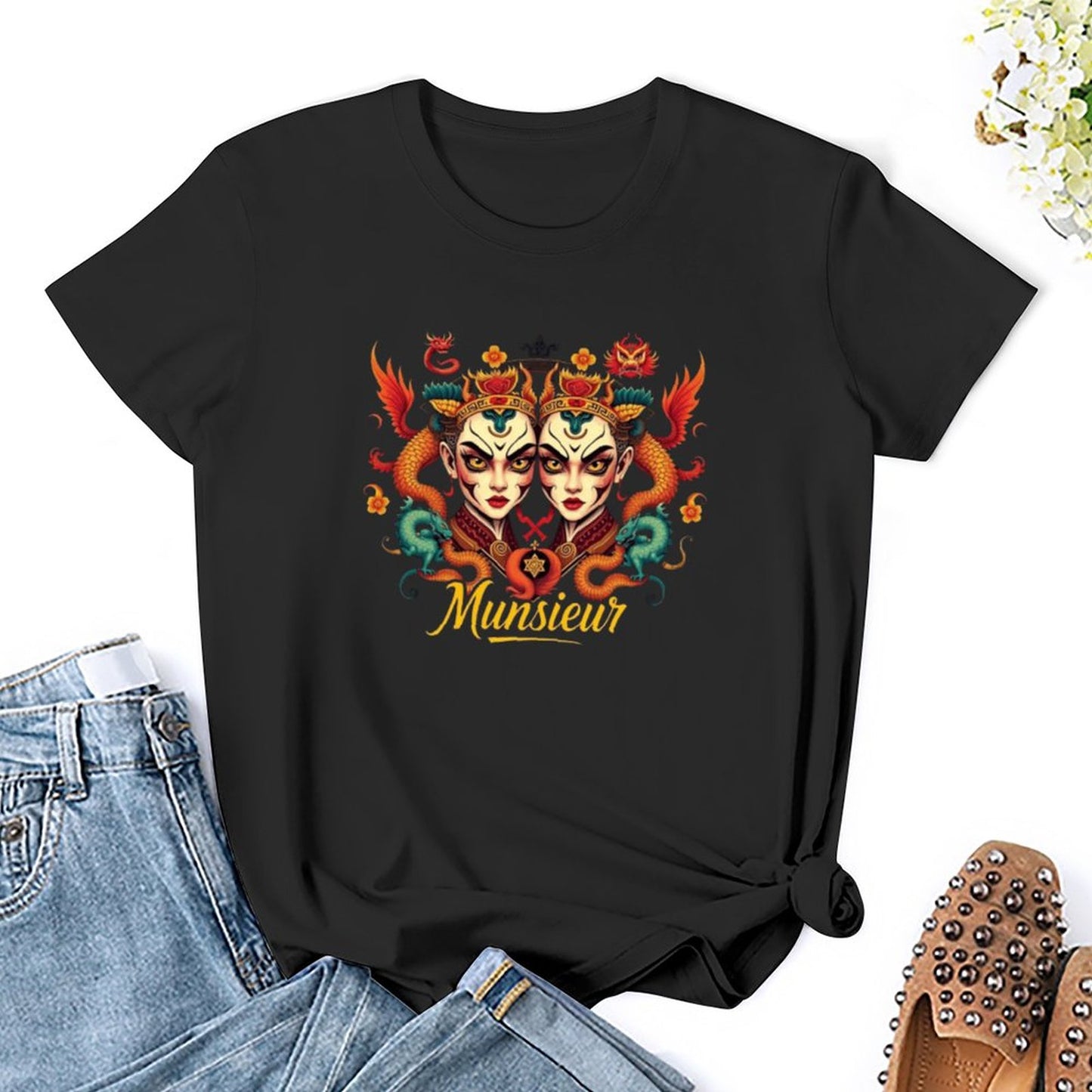 Munsieur T-Shirt for Women: Classic Comfort with a Contemporary Twist for Her - Munsieur