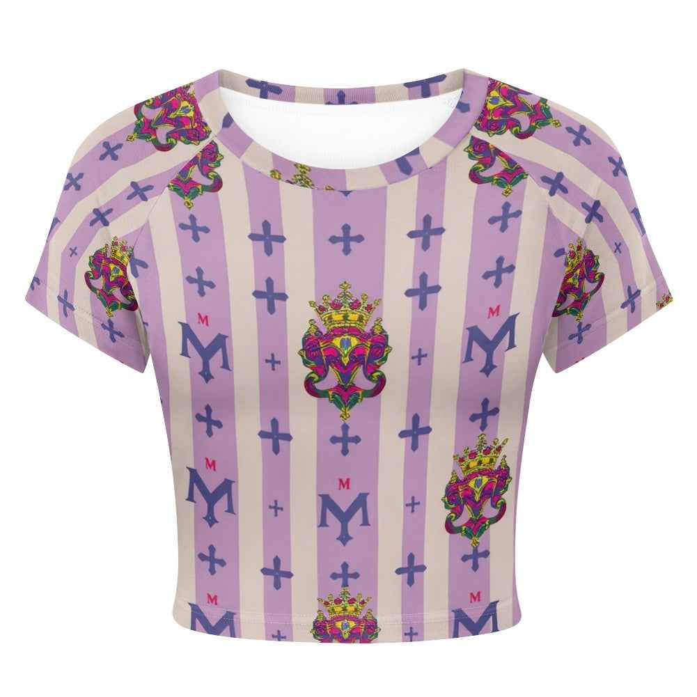 Tight cropped navel-baring T-shirt