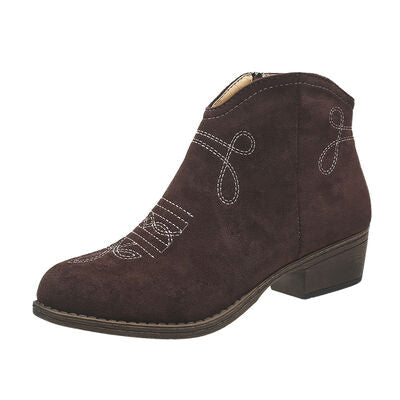 Block Heel Ankle Boots - Munsieur