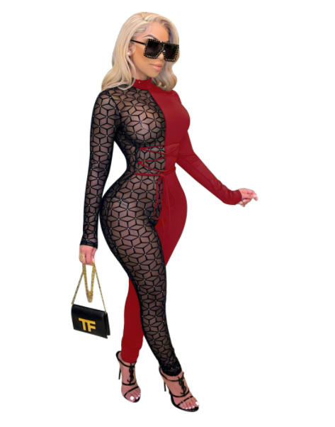 Slim Fit One Piece Nightclub Uniform Jumpsuit