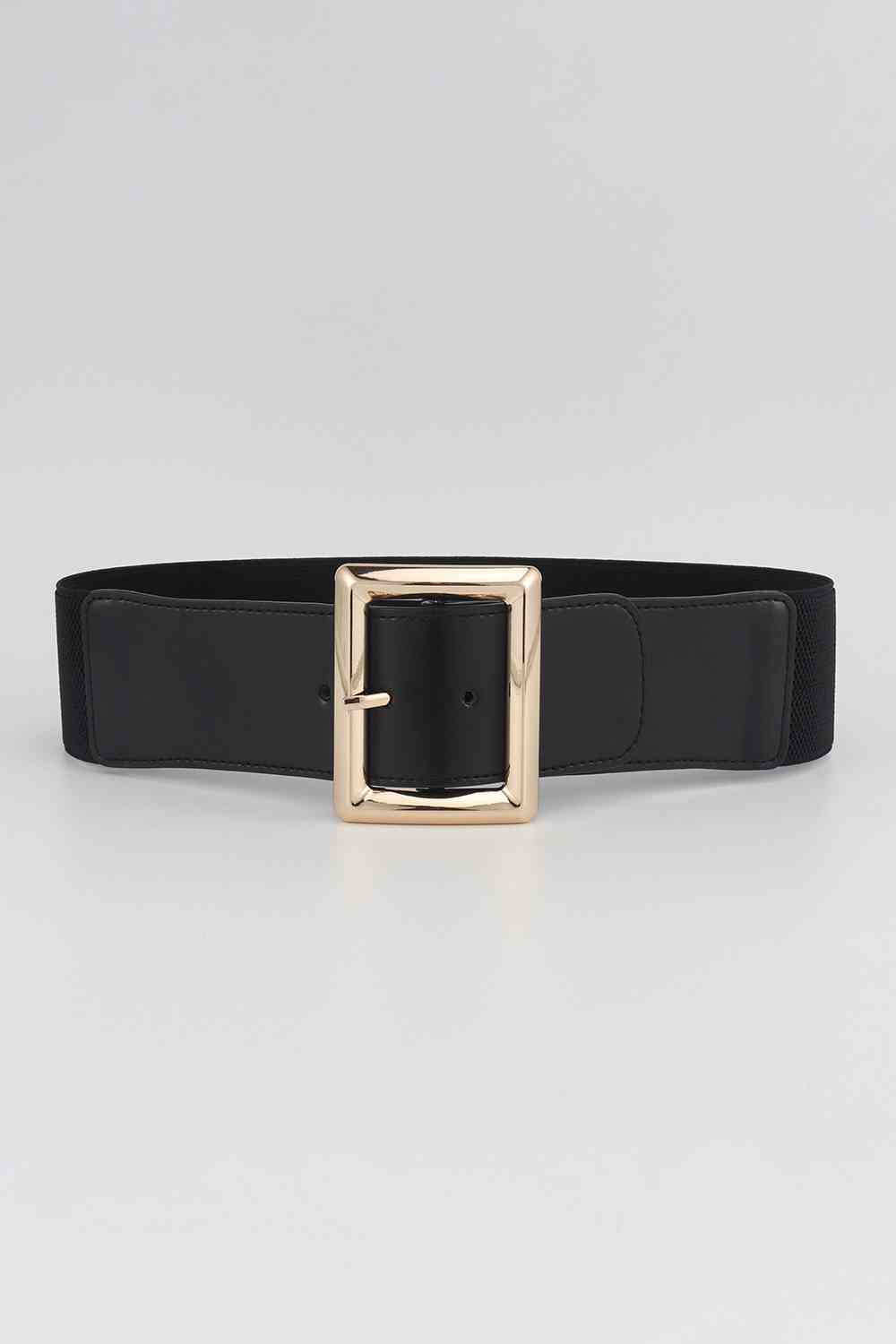 Rectangle Buckle Elastic Wide Belt - Munsieur