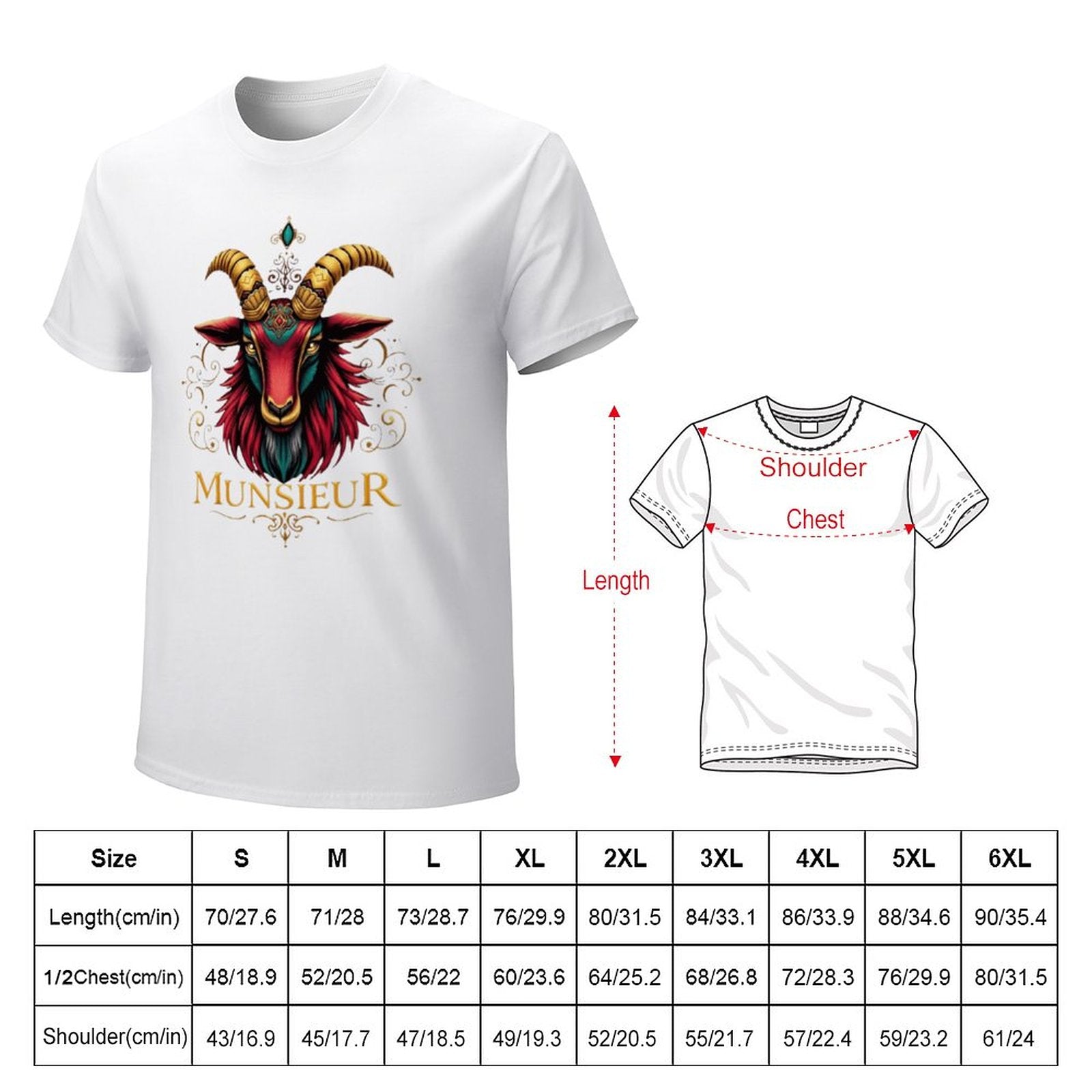 *Sale** Men's Munsieur Tee "Icon Billy" Designer Streetwear Fashion
