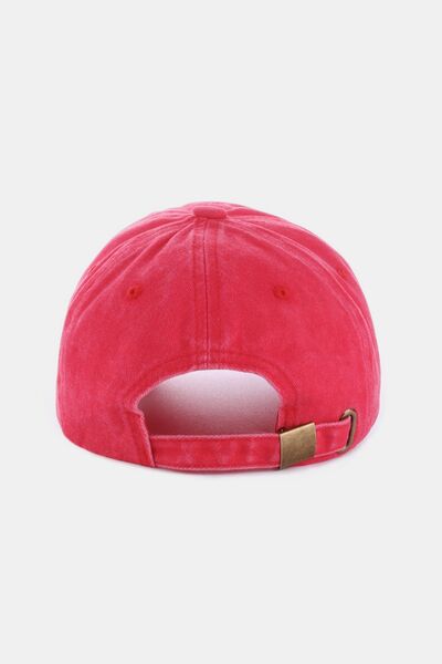 Zenana Washed Embroidered City Baseball Cap - Munsieur