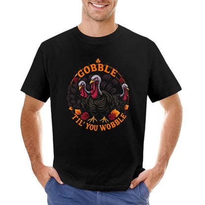 Munsieur Men's Tee Thanksgiving Collection "Gobble Til' You Wobble"