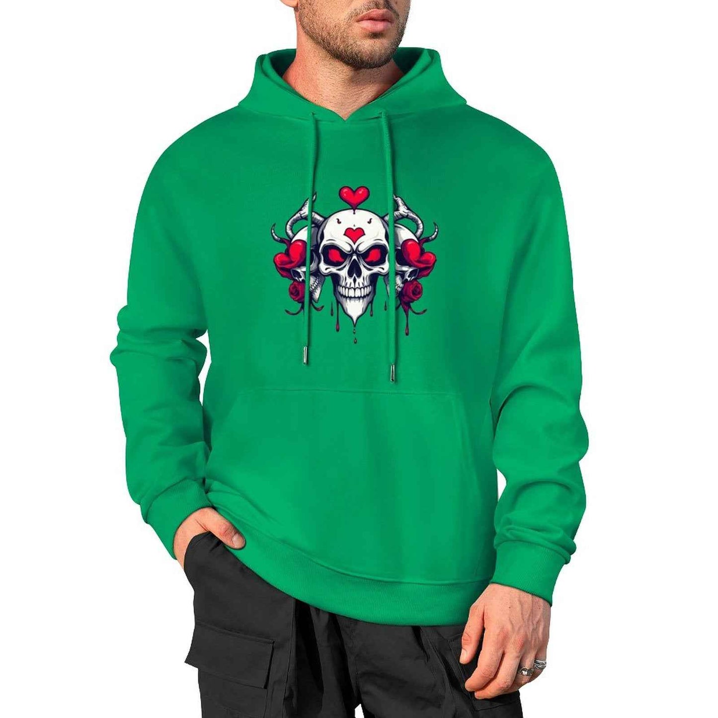 Munsieur Bleeding Royalty: Skull Hoodie for Men - Munsieur