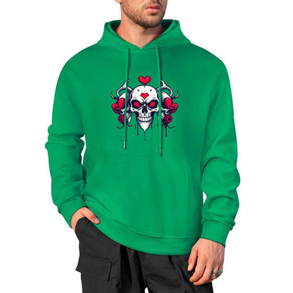 Munsieur Bleeding Royalty: Skull Hoodie for Men - Munsieur
