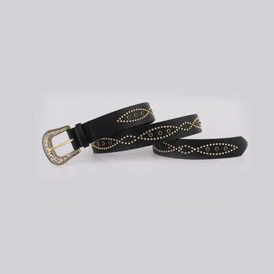 PU Leather Rhinestone Belt - Munsieur