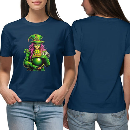 Koleksi Hari St. Patrick T-shirt Wanita "Kimberly" Mafia Leprechaun