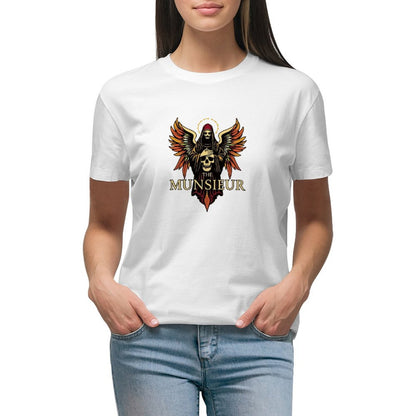 Munsieur Women's Brand T-shirt "Rebellious Angel" Designer Streetwear for Her