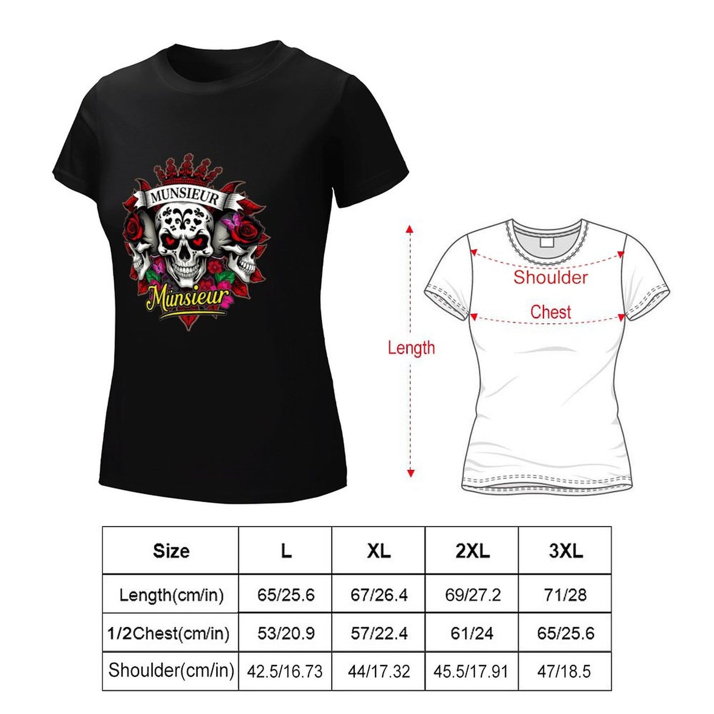 Munsieur Women's Custom T-Shirt "Clownie" Graphic T-shirts for Women