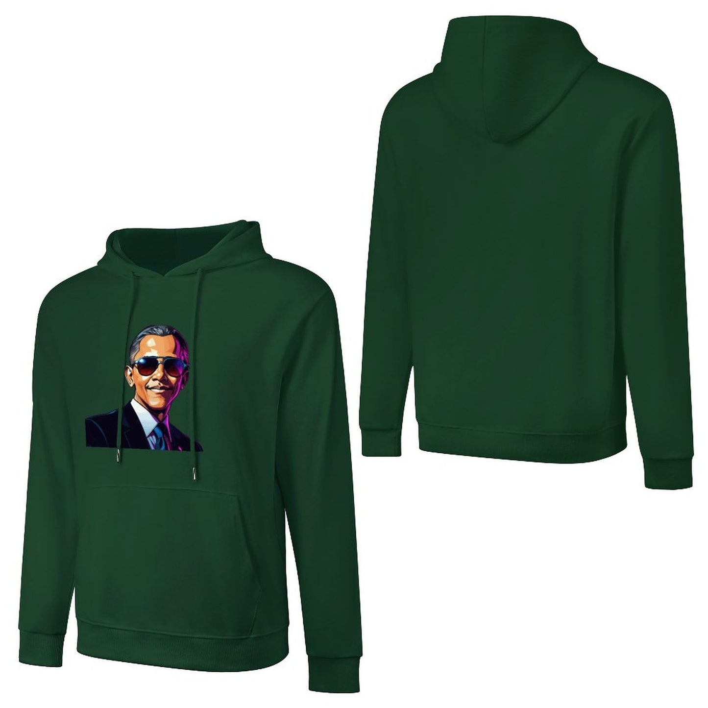 Men's Hoodie "Obama" Crown Co. 👑 Comfortable Cotton Design Streetwear