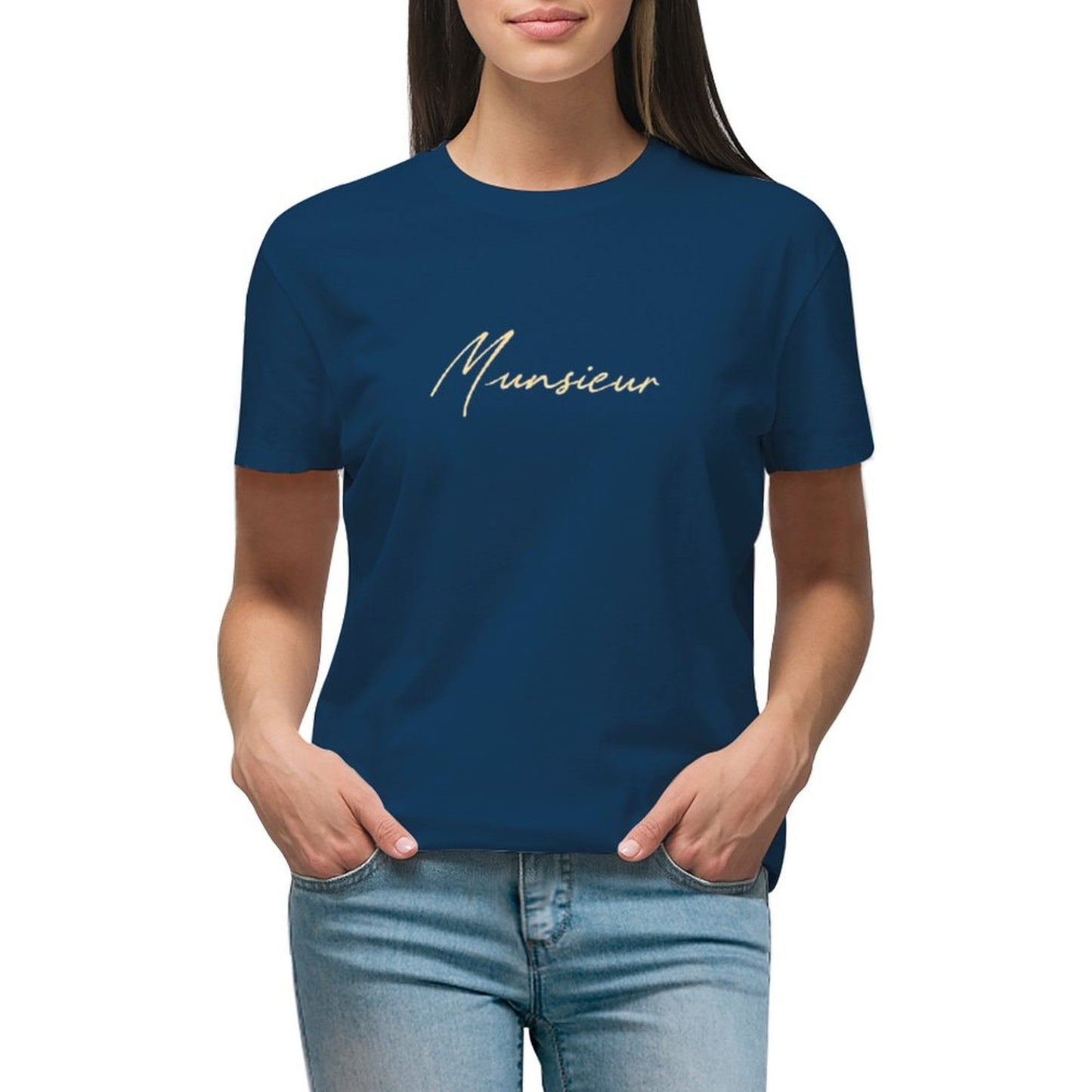 Women's Munsieur Brand T-shirt Comfortable Cotton Casual Streetwear