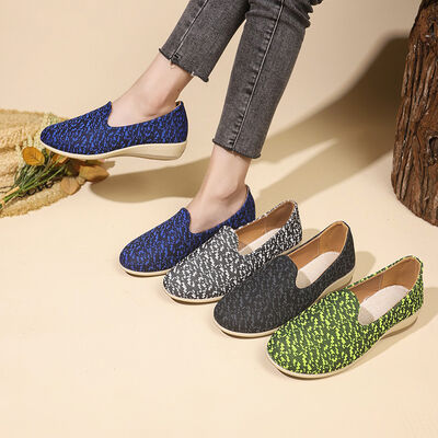 Contrast Round Toe Slip-Ons - Munsieur