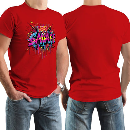 Tee for Men – "Savage" Graphic Streetwear Crown Co.