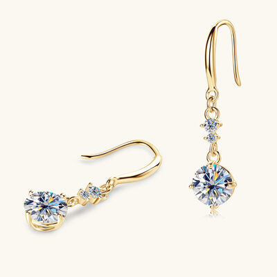 2 Carat Moissanite 925 Sterling Silver Earrings - Munsieur
