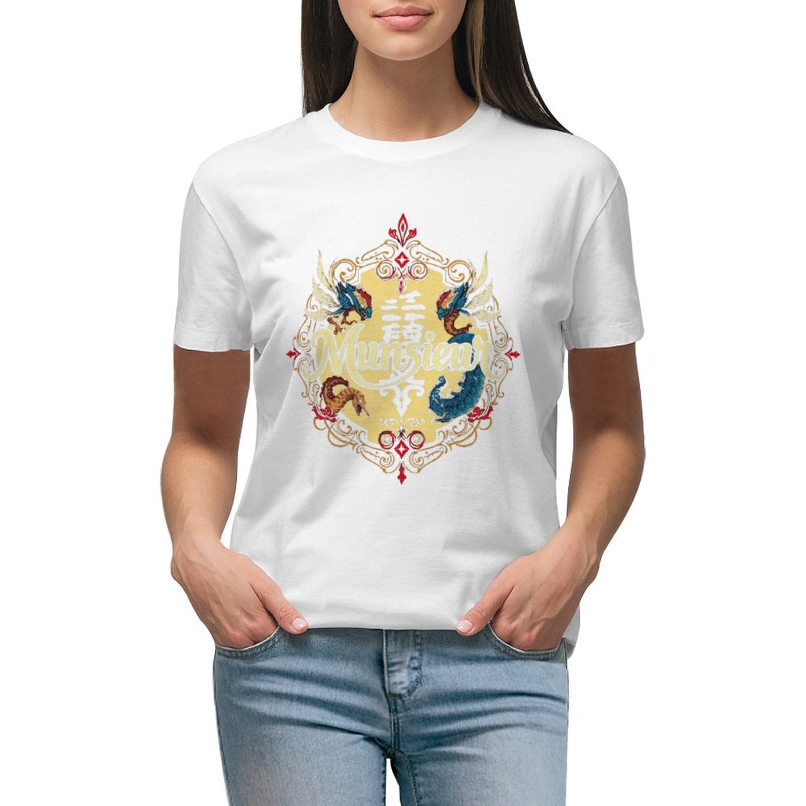 **Heatwave Sale** Munsieur Women's T-shirt Designer Streetwear for Her