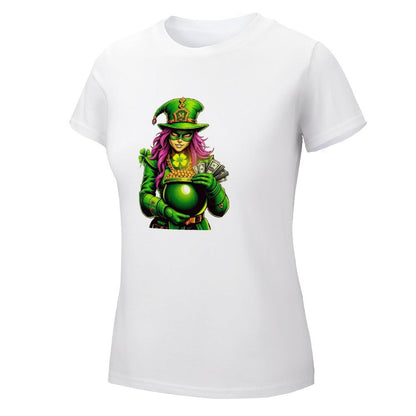 Koleksi Hari St. Patrick T-shirt Wanita "Kimberly" Mafia Leprechaun