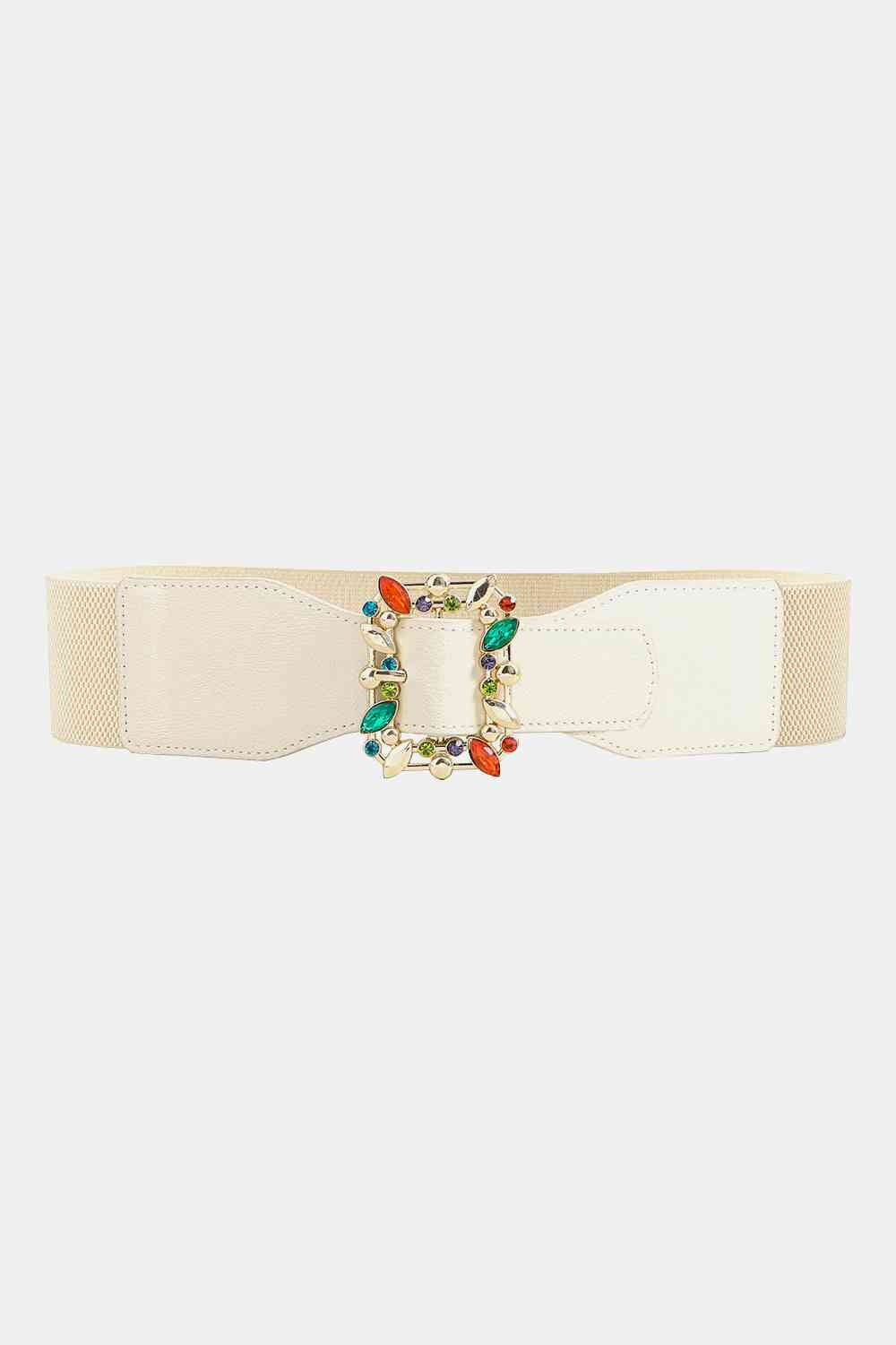 Multicolored Leaf Buckle Elastic Belt - Munsieur