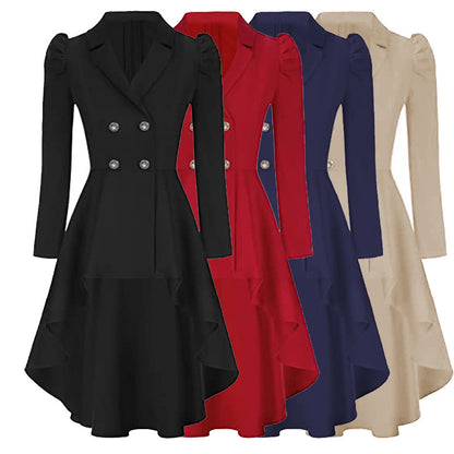 Women's Waist-tight Pure Color Split Single-breasted Casual Jacket