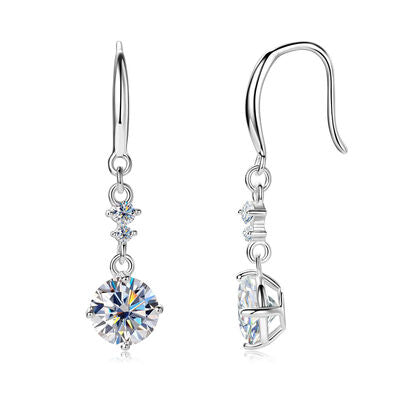 2 Carat Moissanite 925 Sterling Silver Earrings - Munsieur