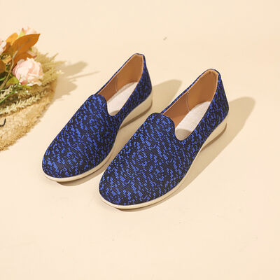 Contrast Round Toe Slip-Ons - Munsieur