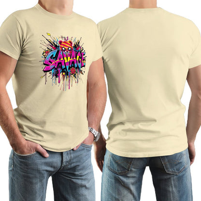 Tee for Men – "Savage" Graphic Streetwear Crown Co.