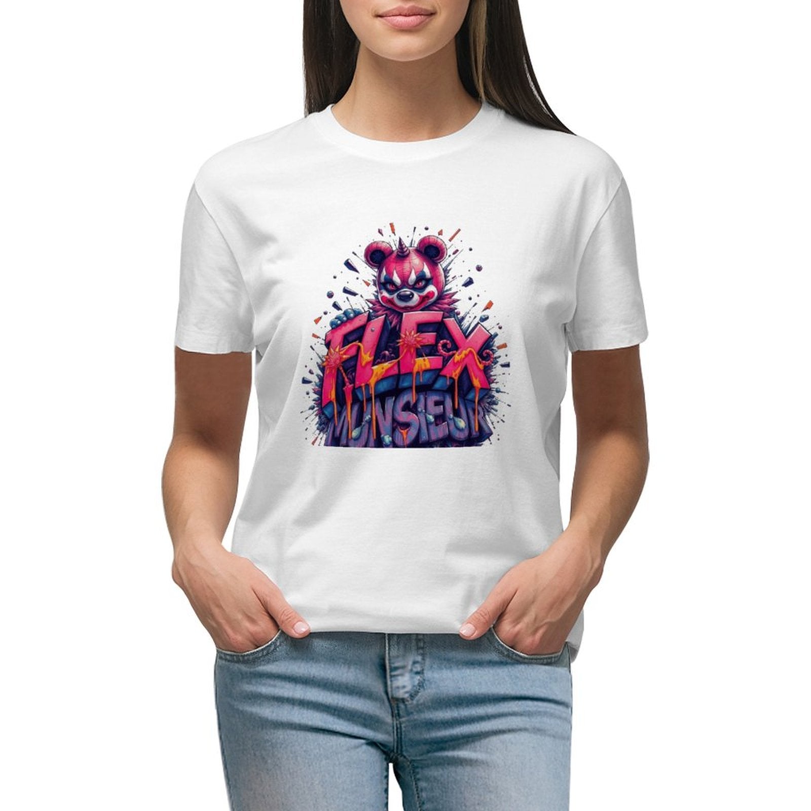 **Sale** Women's Munsieur T-shirt "Flex" Streetwear for Her