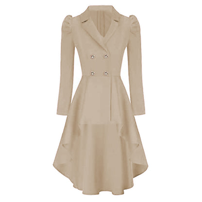Women's Waist-tight Pure Color Split Single-breasted Casual Jacket