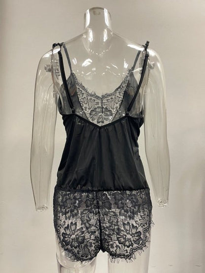 Lace Spaghetti-Strap Pajamas Sleepwear