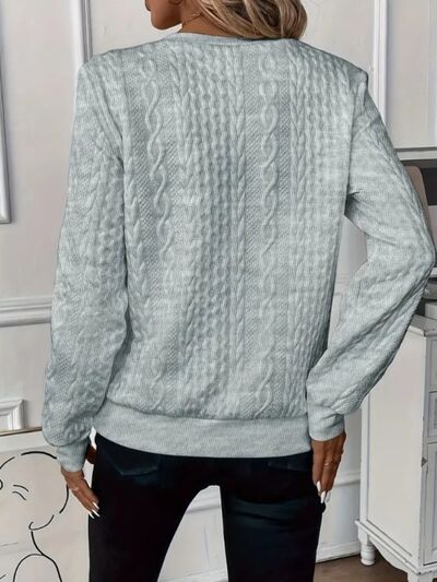 Texture Half Zip Long Sleeve Sweatshirt for Effortless Style - Munsieur