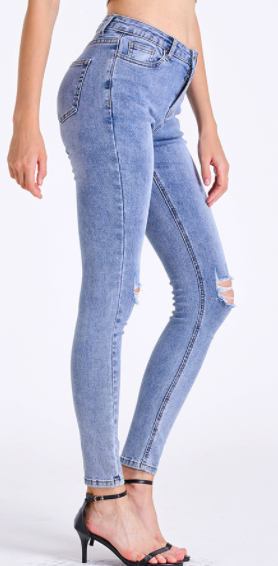 Women's Denim Ripped Slim Stretch Jeans