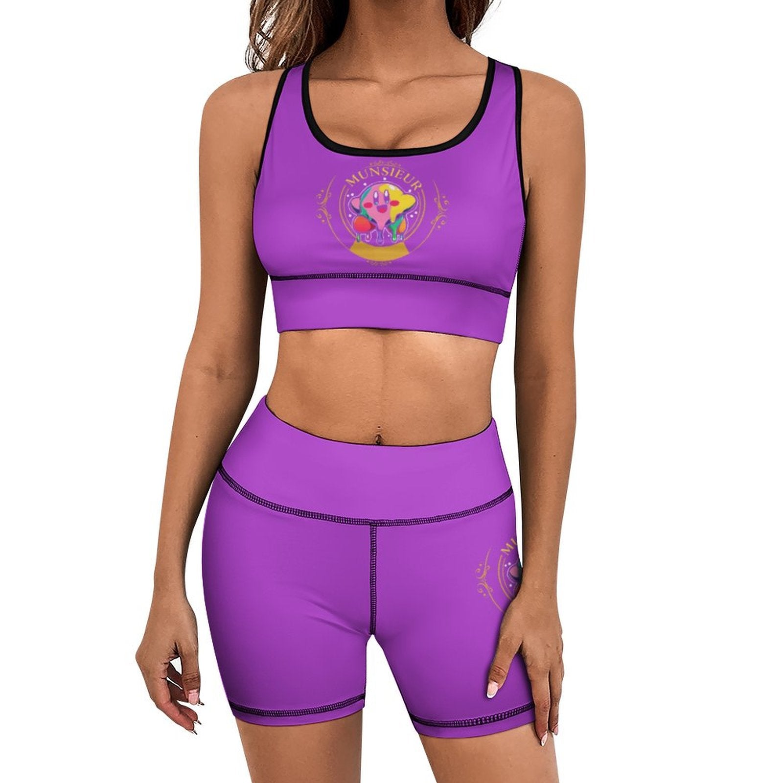 Women's Munsieur Workout Yoga Set (Purple) - Munsieur