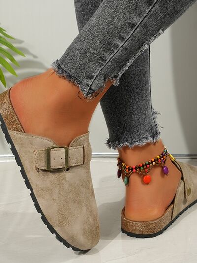 Round Toe Buckle Slip-Ons - Munsieur