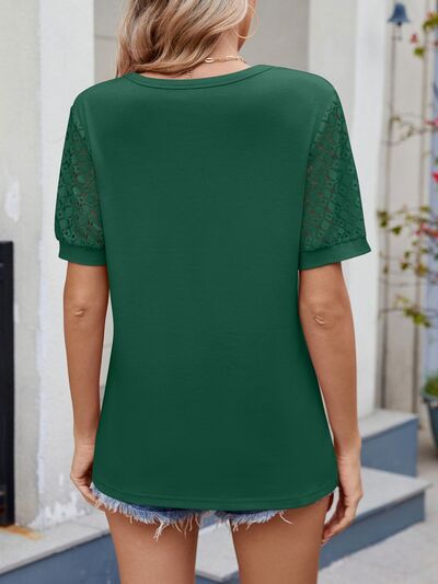 Lace Short Sleeve T-Shirt - Munsieur
