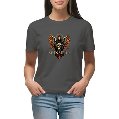 Munsieur Women's Brand T-shirt "Rebellious Angel" Designer Streetwear for Her