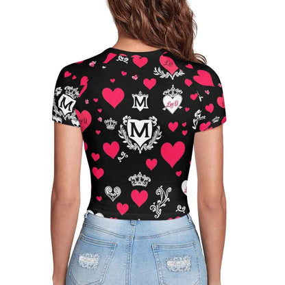 Tight cropped navel-baring T-shirt