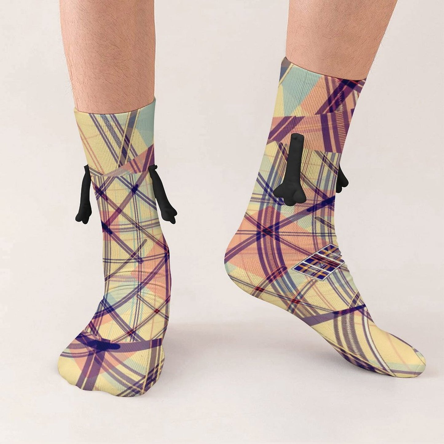 Munsieur Design Buddy Socks Magnetic Holding Hands Funny Socks accessories