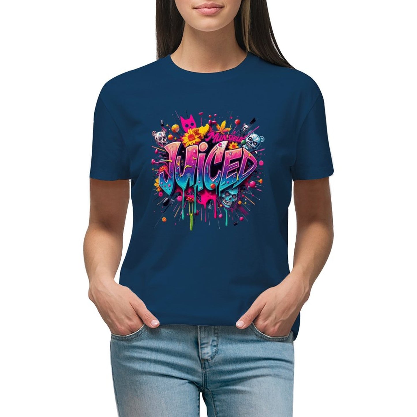 Women's T-shirt Streetwear Design "Juiced" Crown Co. 👑