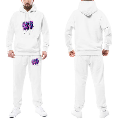 Munsieur Design Graphic Hoodie Set for Men "Hustle and Pray"