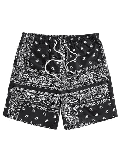 Graffiti 3D Casual Loose Assorted Men's Beach Shorts