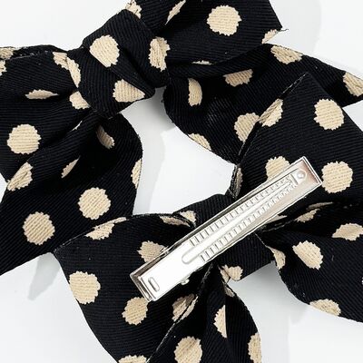 2-Piece Polka Dot Bow Hair Clip - Munsieur