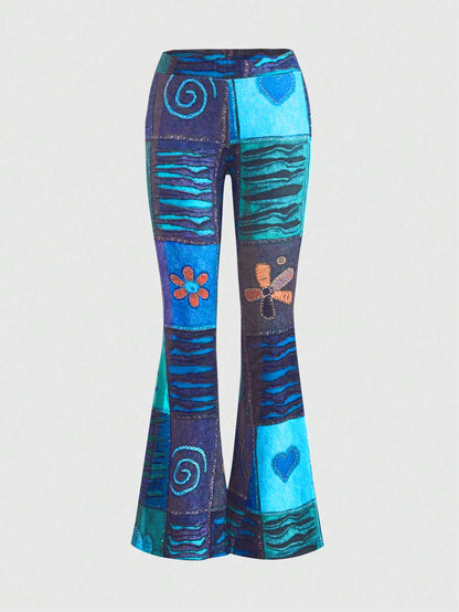 Pattern Abstract Style Personality Trend Tight Jeans
