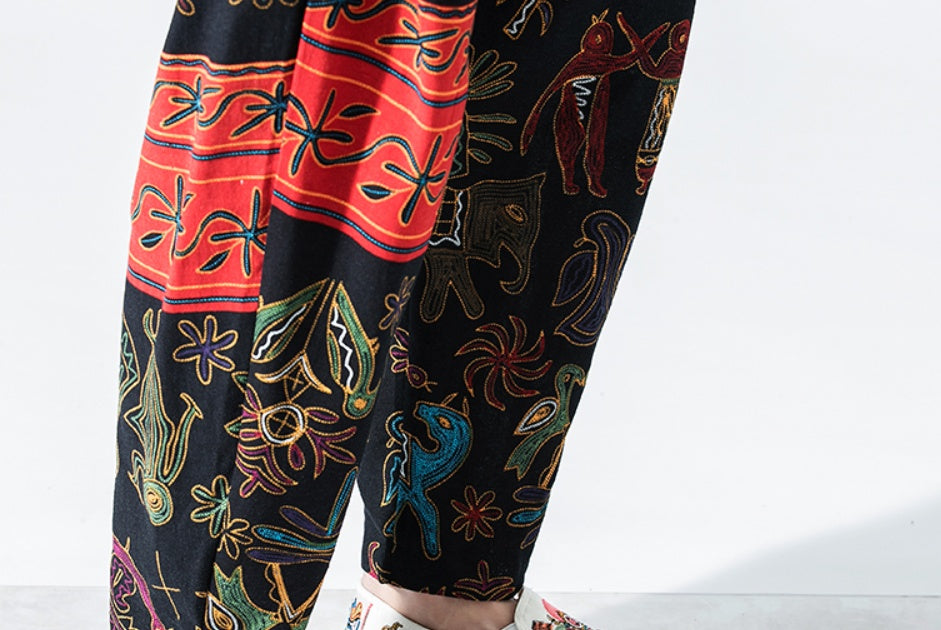 Chinese Style Lantern Nine Pants