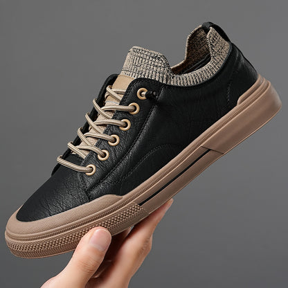 Men's Casual Leather Soft Sole Breathable Bean Shoes - Munsieur