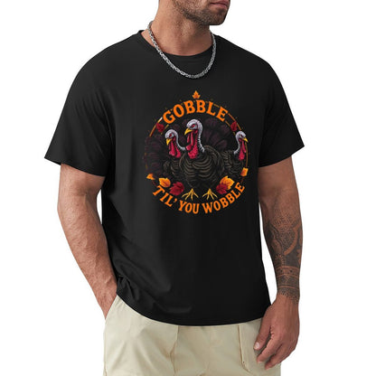 Munsieur Men's Tee Thanksgiving Collection "Gobble Til' You Wobble"