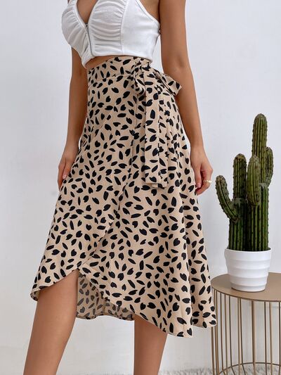 Tied Slit Printed Skirt - Munsieur