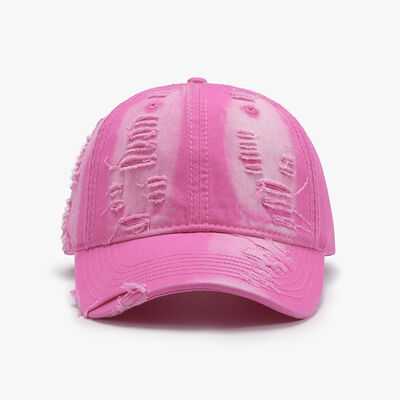 Distressed Adjustable Cotton Baseball Cap - Munsieur