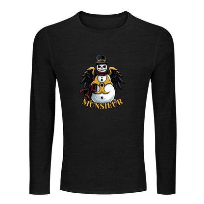 Men's Munsieur Crewneck Long Sleeve Christmas Tee "Atomic Snow"