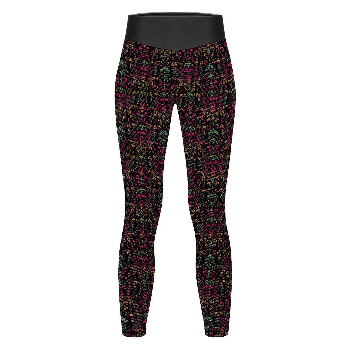 Munsieur Custom Printed Honeycomb Textured Yoga Leggings for Women